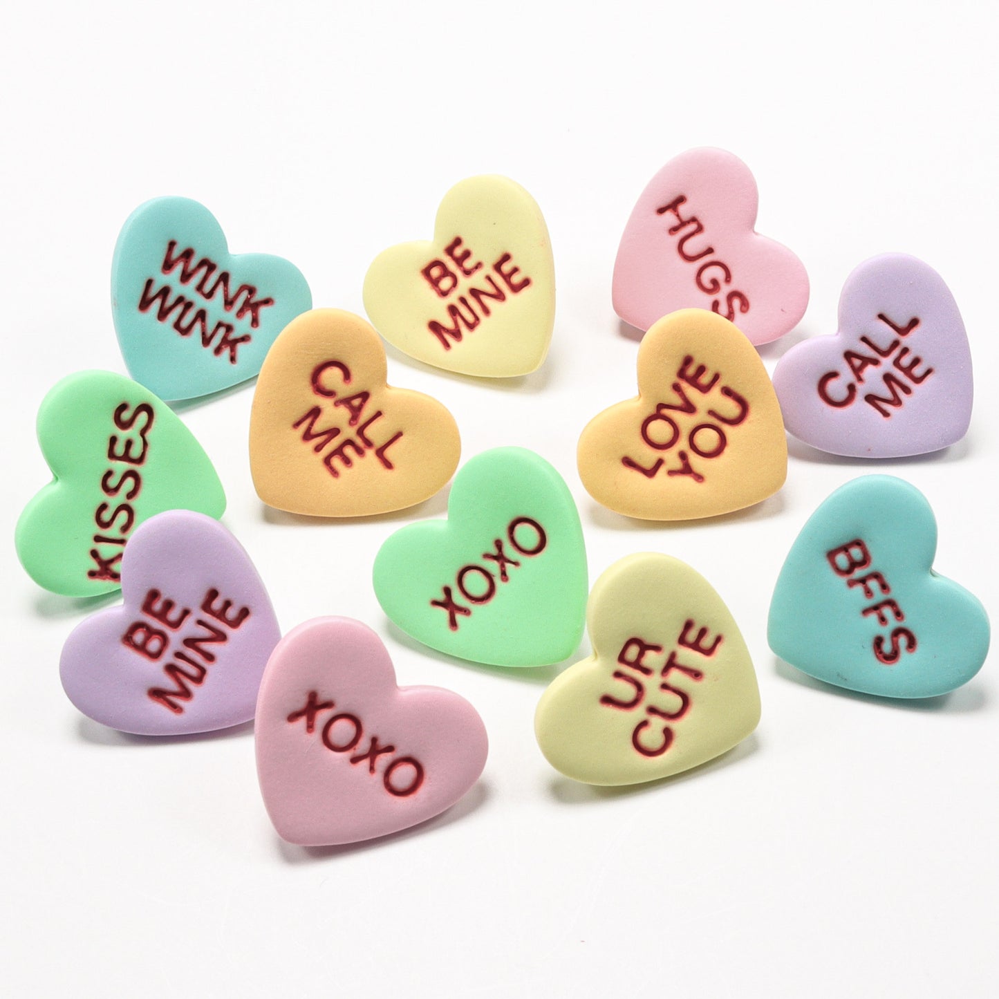 Conversation Heart Studs *Choose Your Color*
