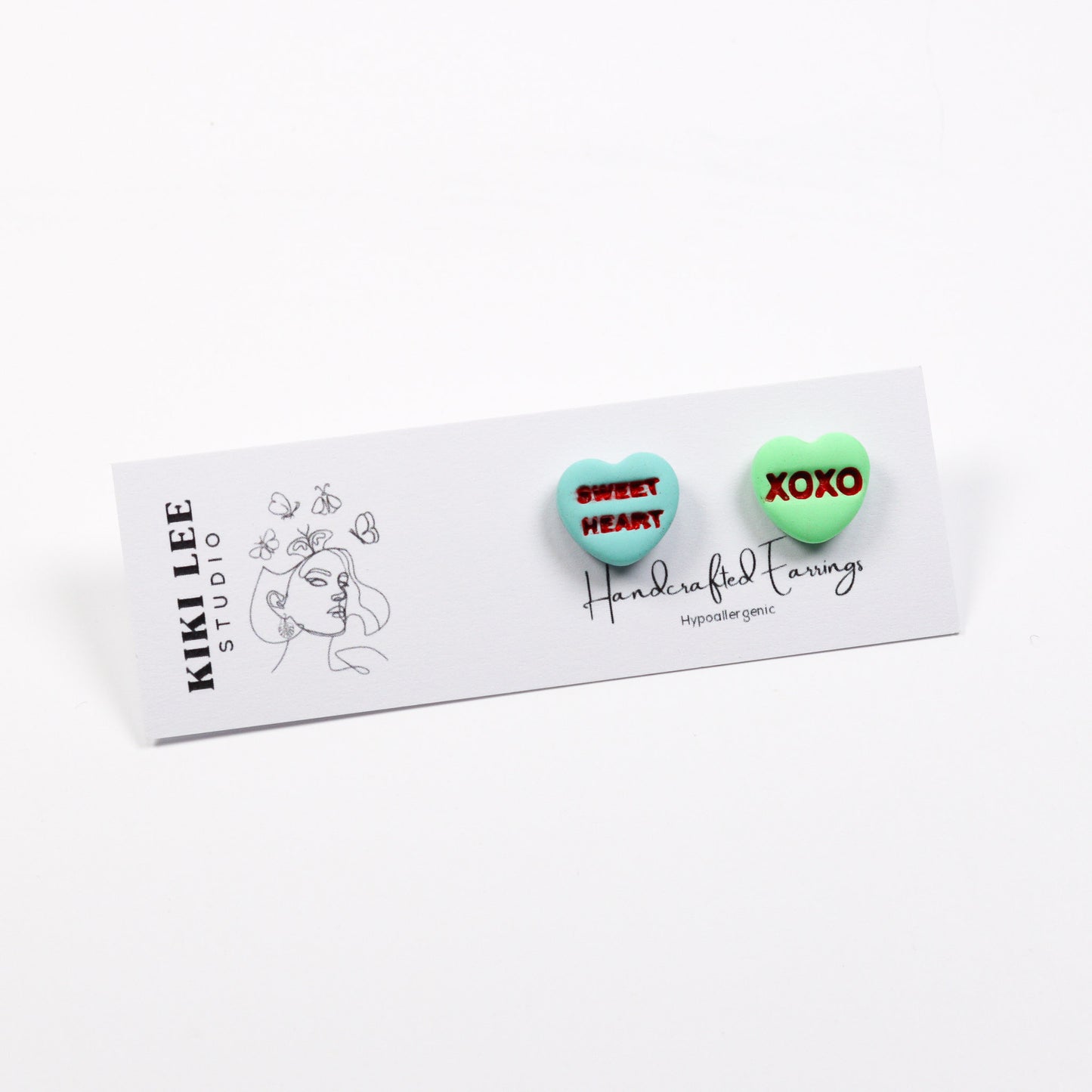 Tiny Conversation Heart Studs