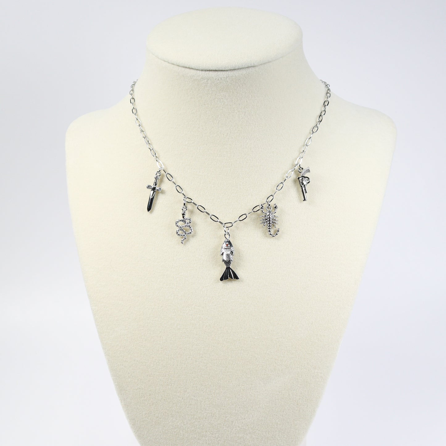 Silver Charm Necklace No 19
