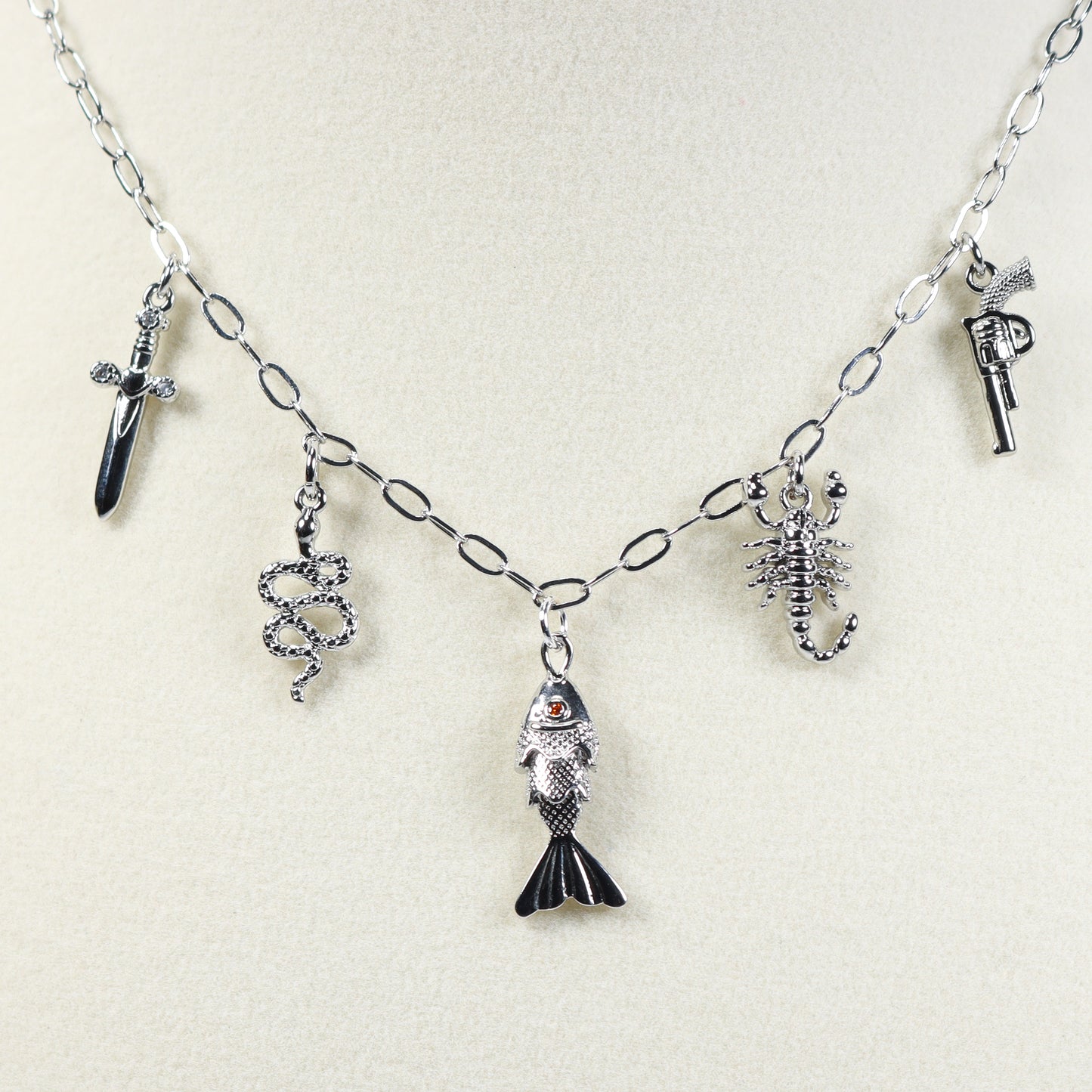 Silver Charm Necklace No 19