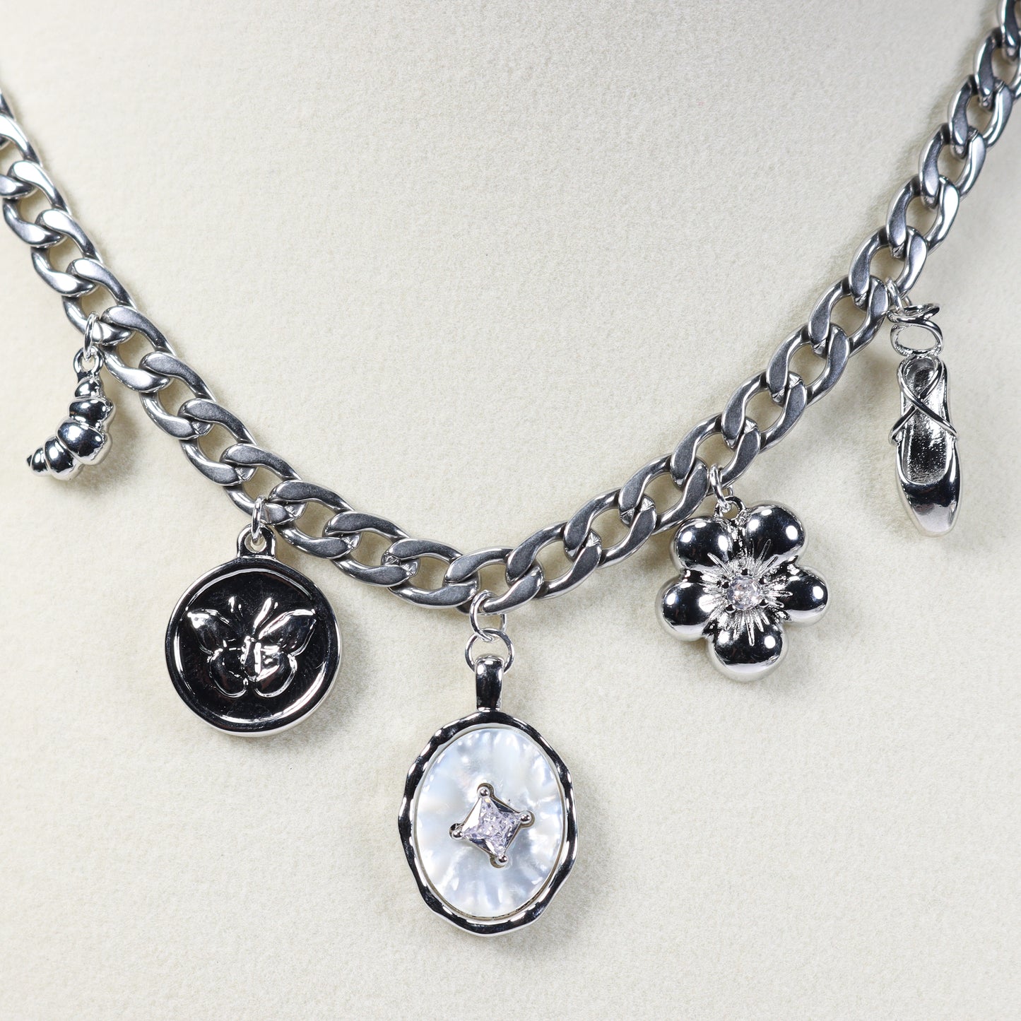 Silver Charm Necklace No 15