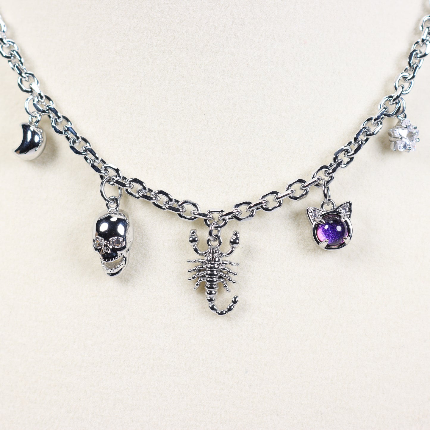 Silver Charm Necklace No 13