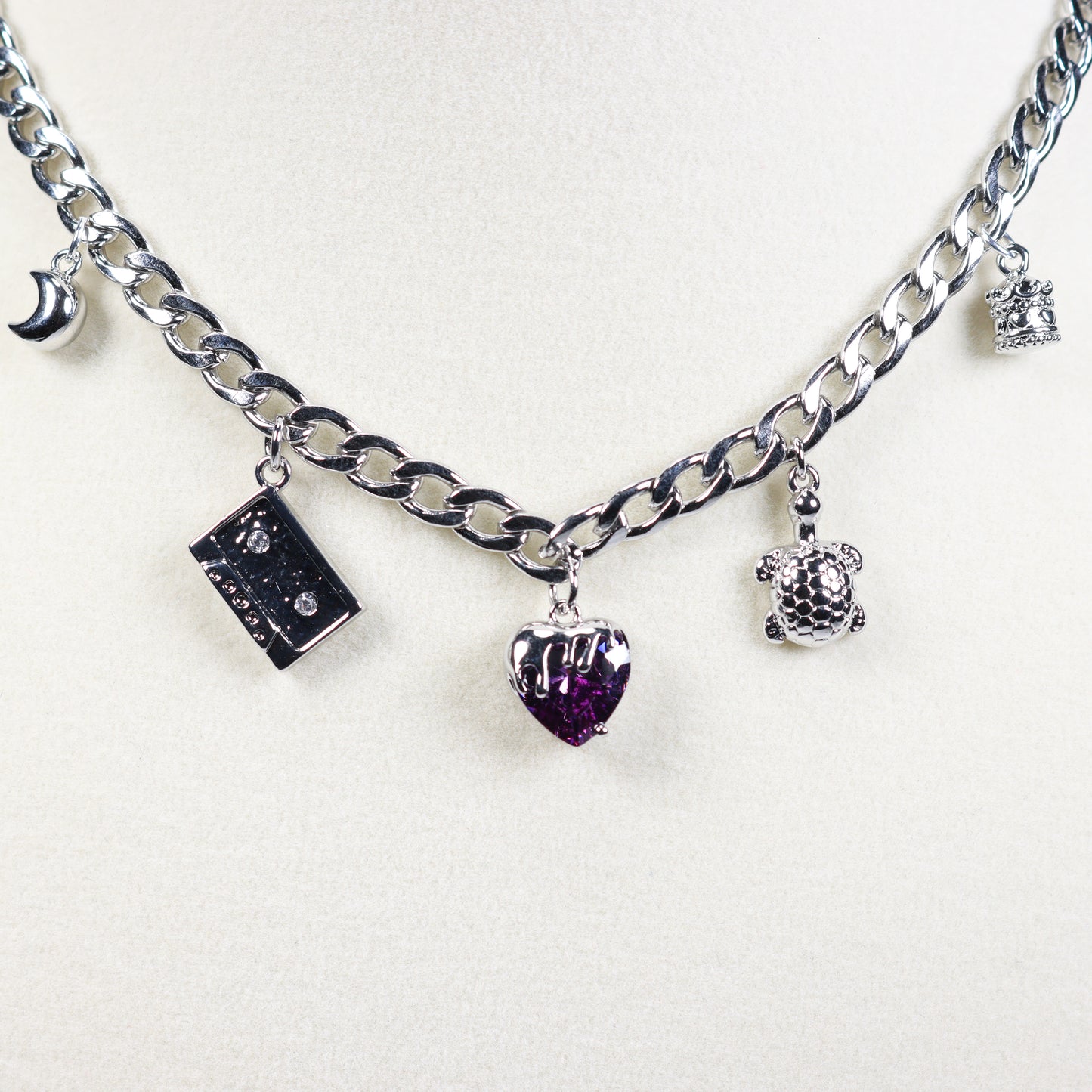 Silver Charm Necklace No 8