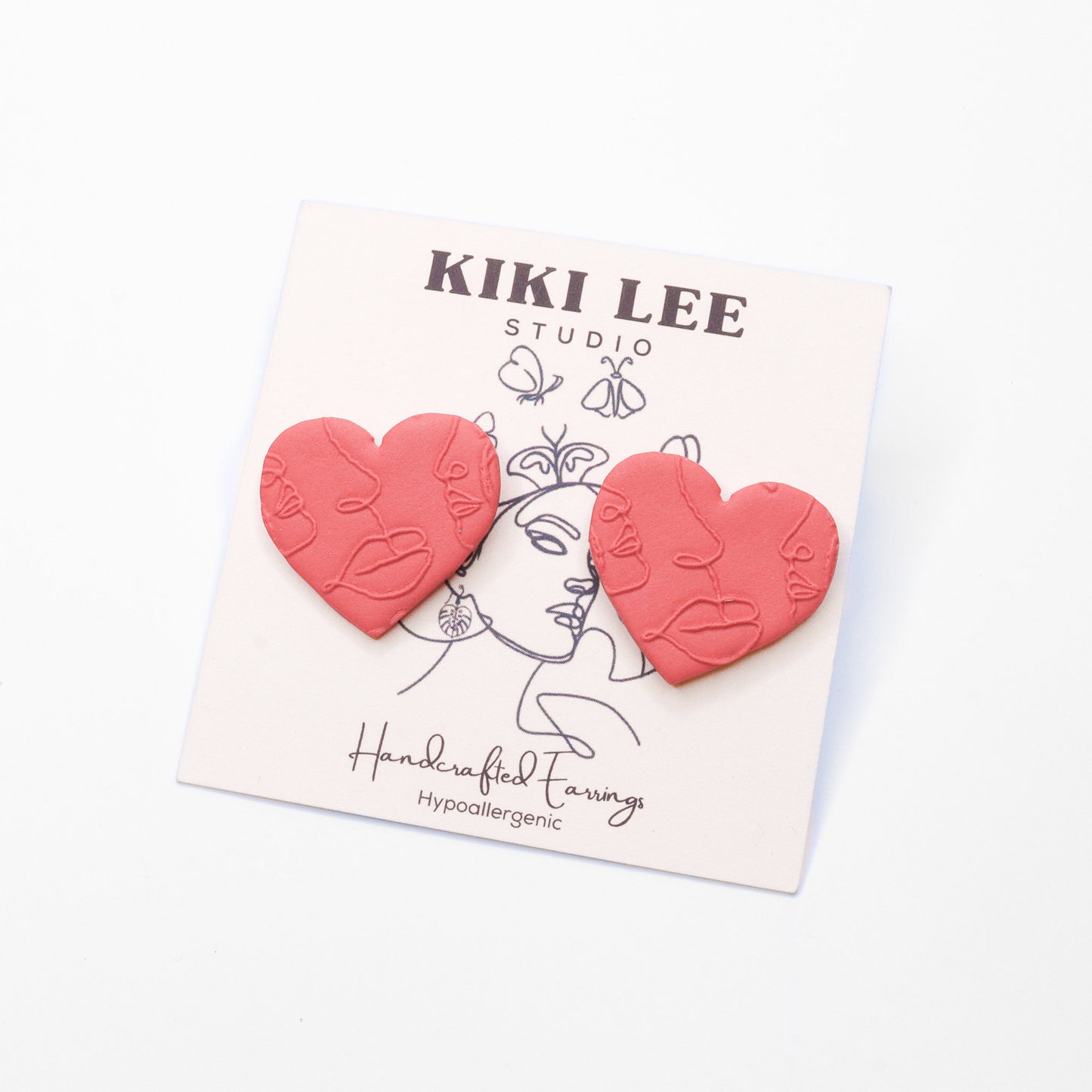 XL Heart Studs - Line Art *Choose your style*