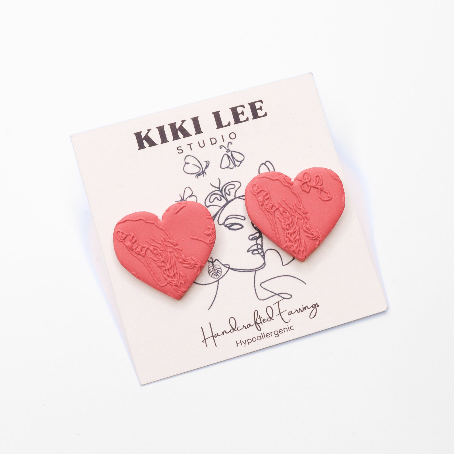 XL Heart Studs - Line Art *Choose your style*