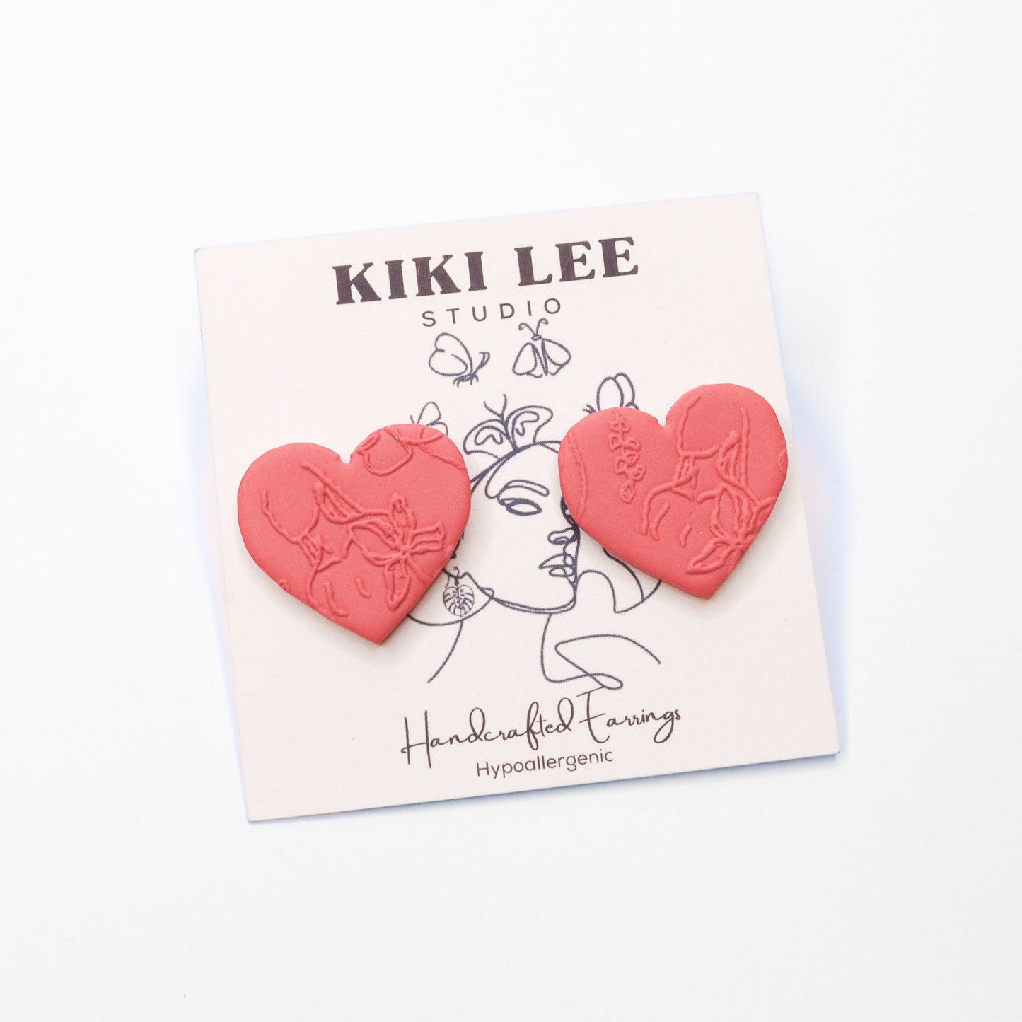 XL Heart Studs - Line Art *Choose your style*