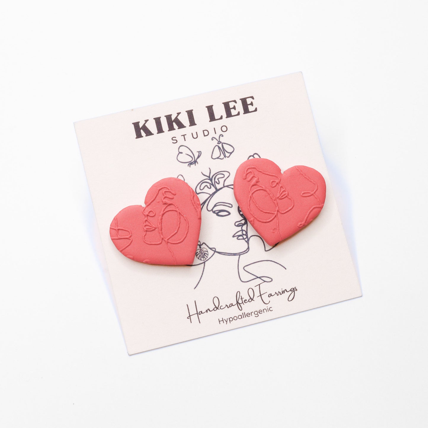 XL Heart Studs - Line Art *Choose your style*