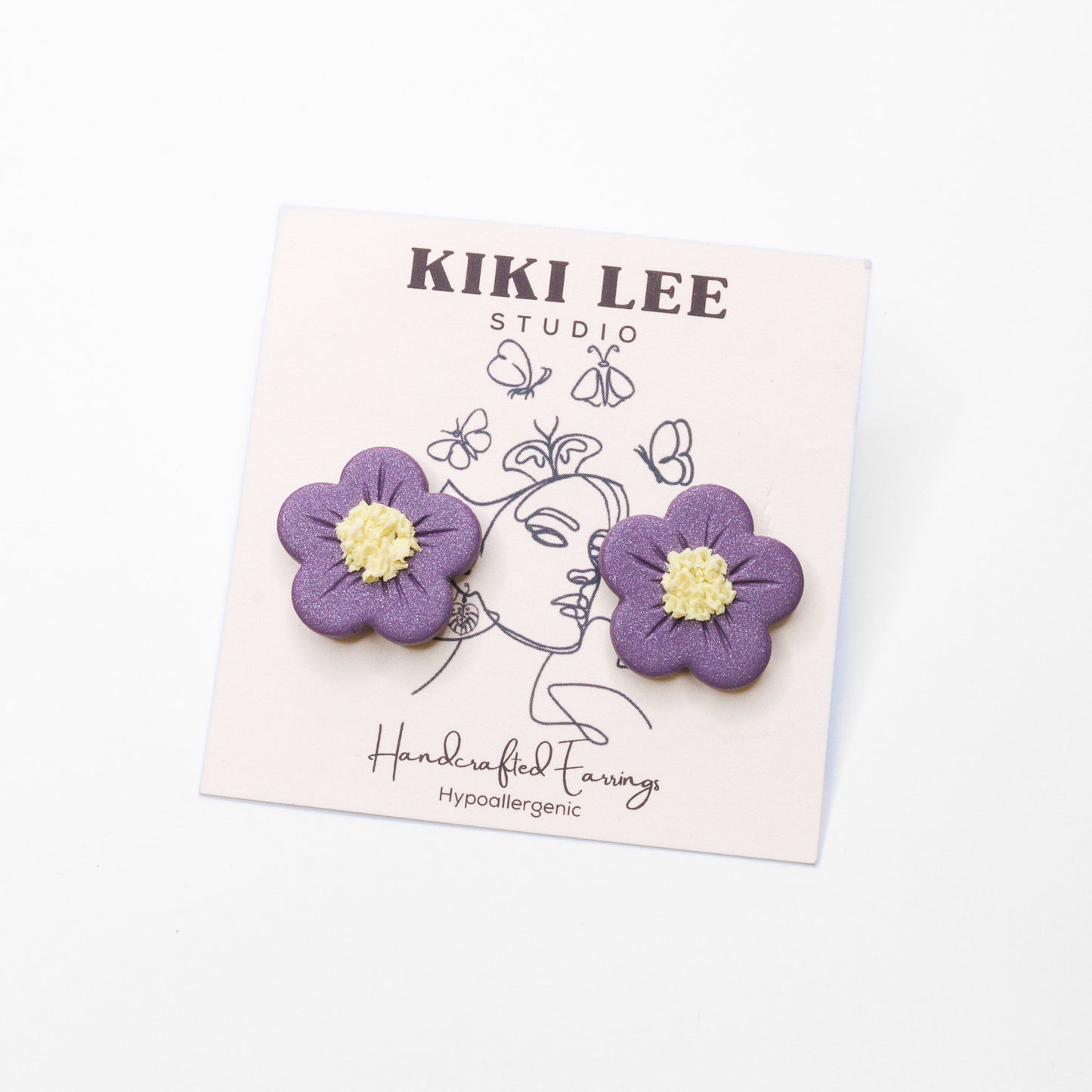 Daisy Studs - Lavender