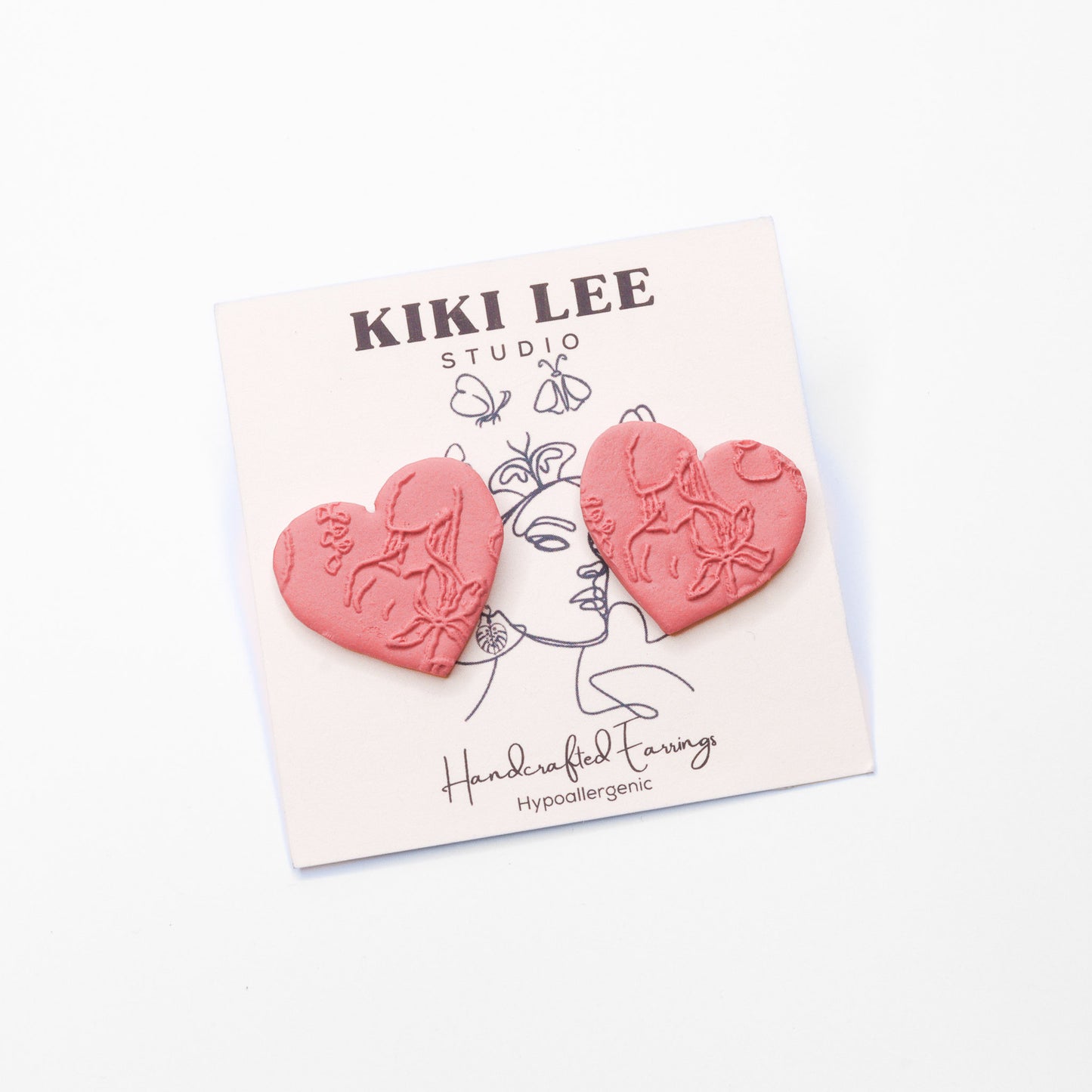 XL Heart Studs - Line Art *Choose your style*