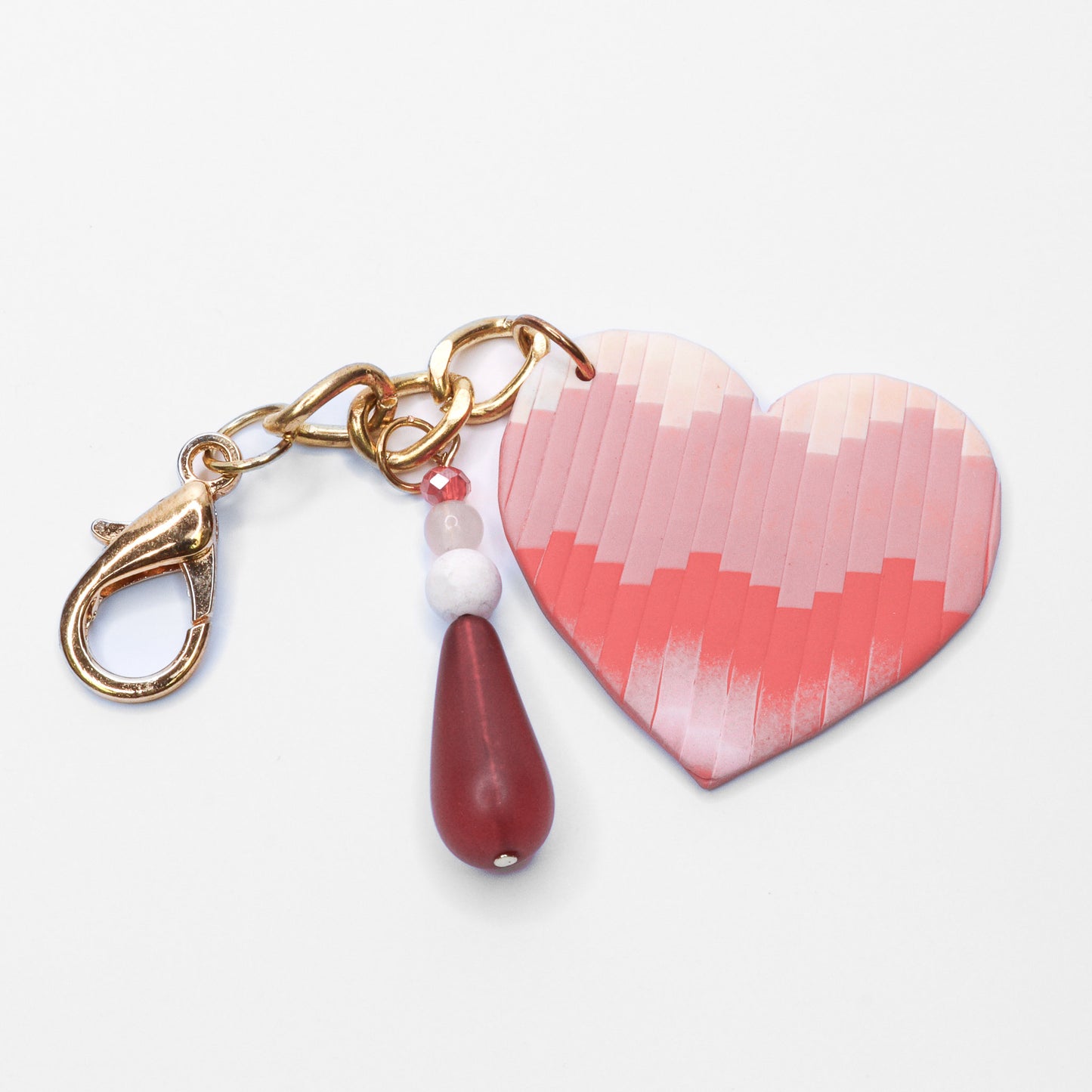 Sweet Red Bargello Keychain