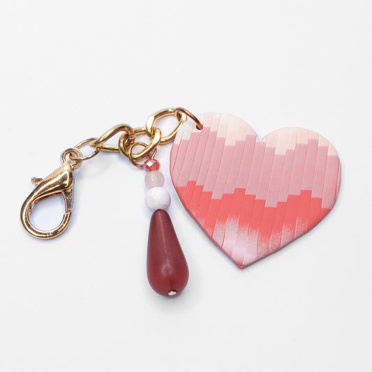 Sweet Red Bargello Keychain