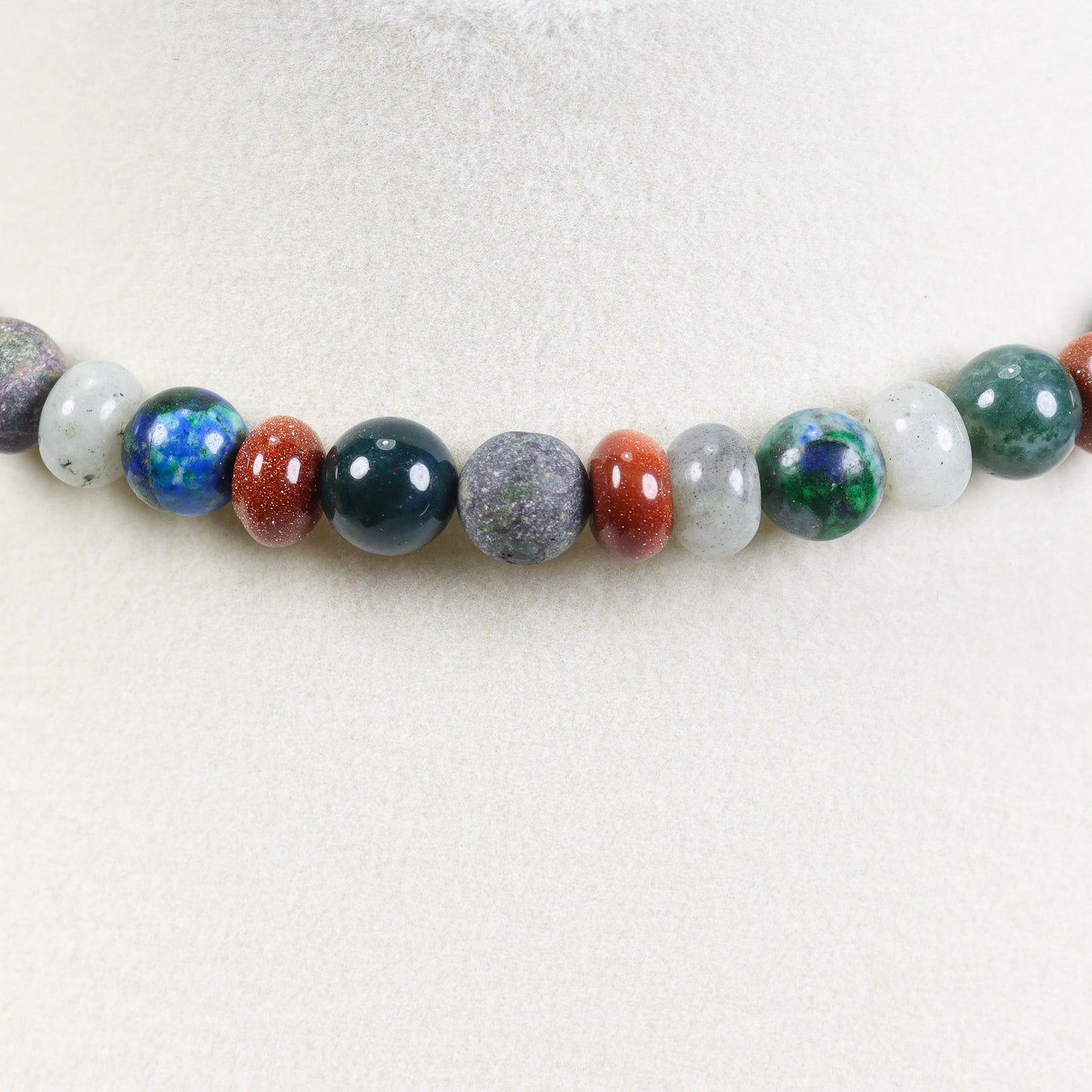 Moss Agate & Sandstone Necklace