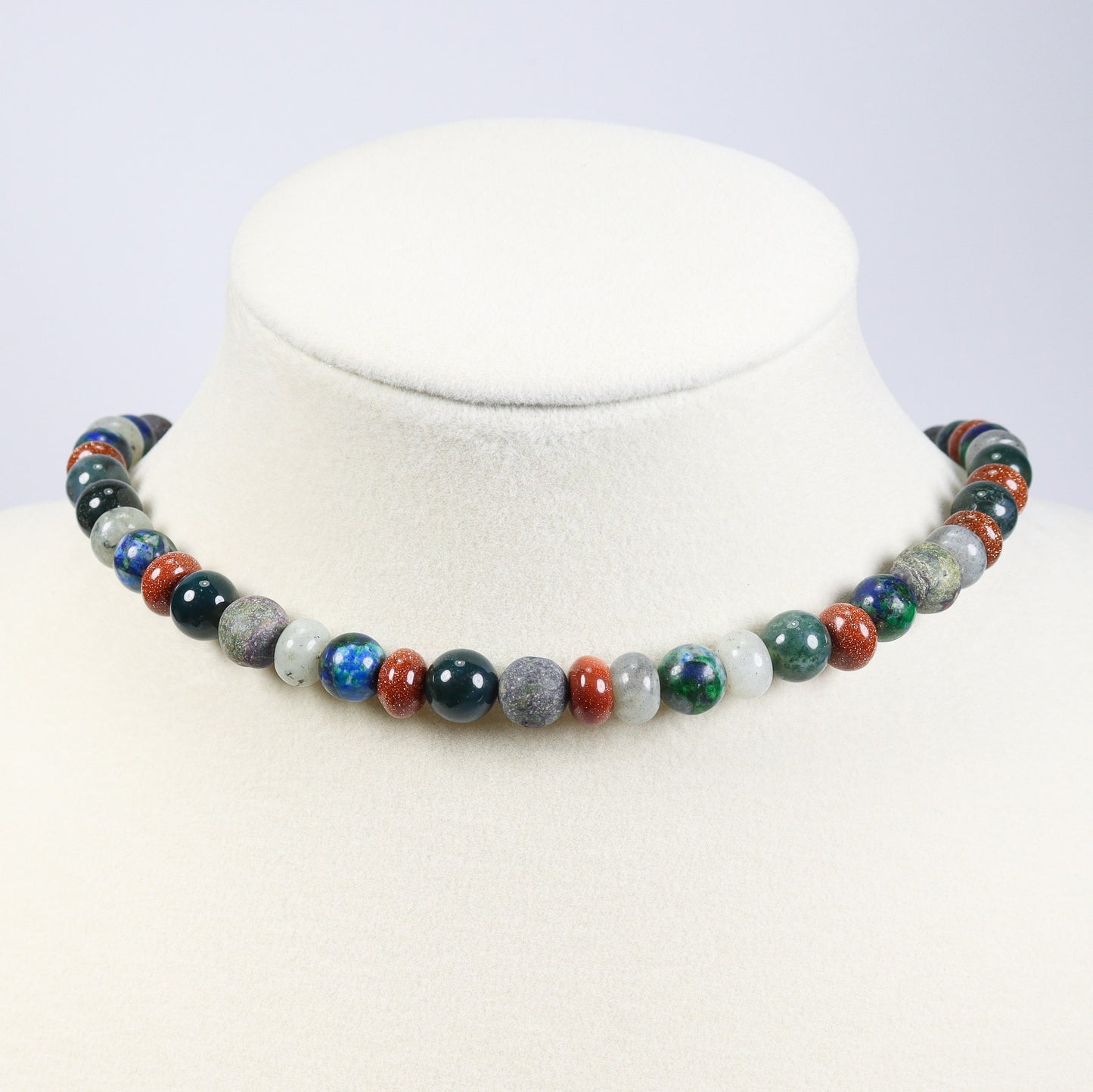 Moss Agate & Sandstone Necklace