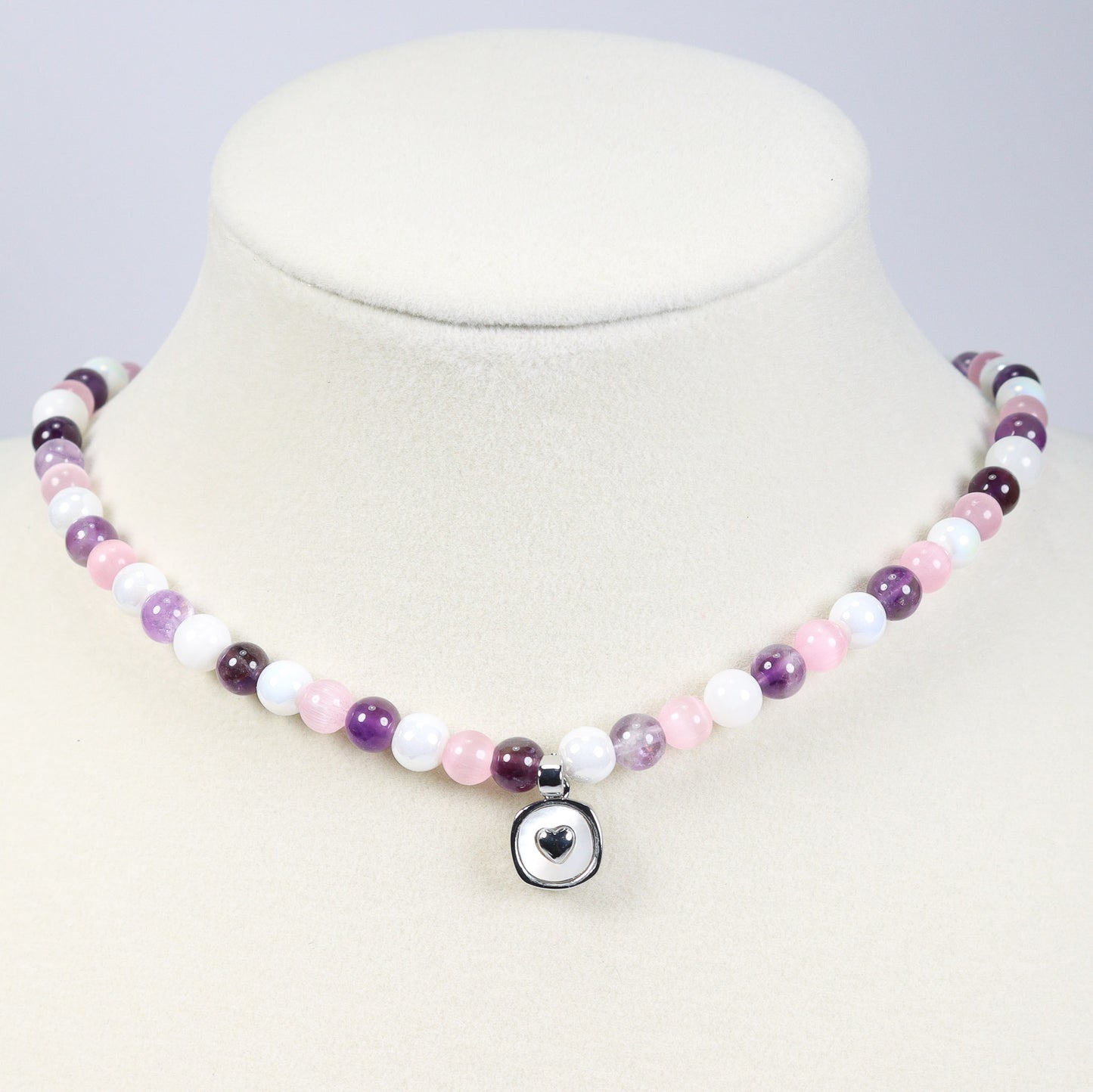 Amethyst & Catseye Necklace