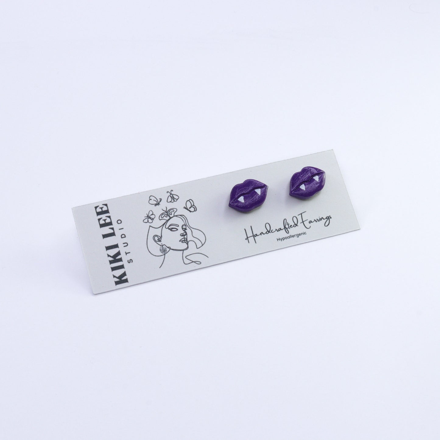 Vampy Pout Studs *Choose Your Color*