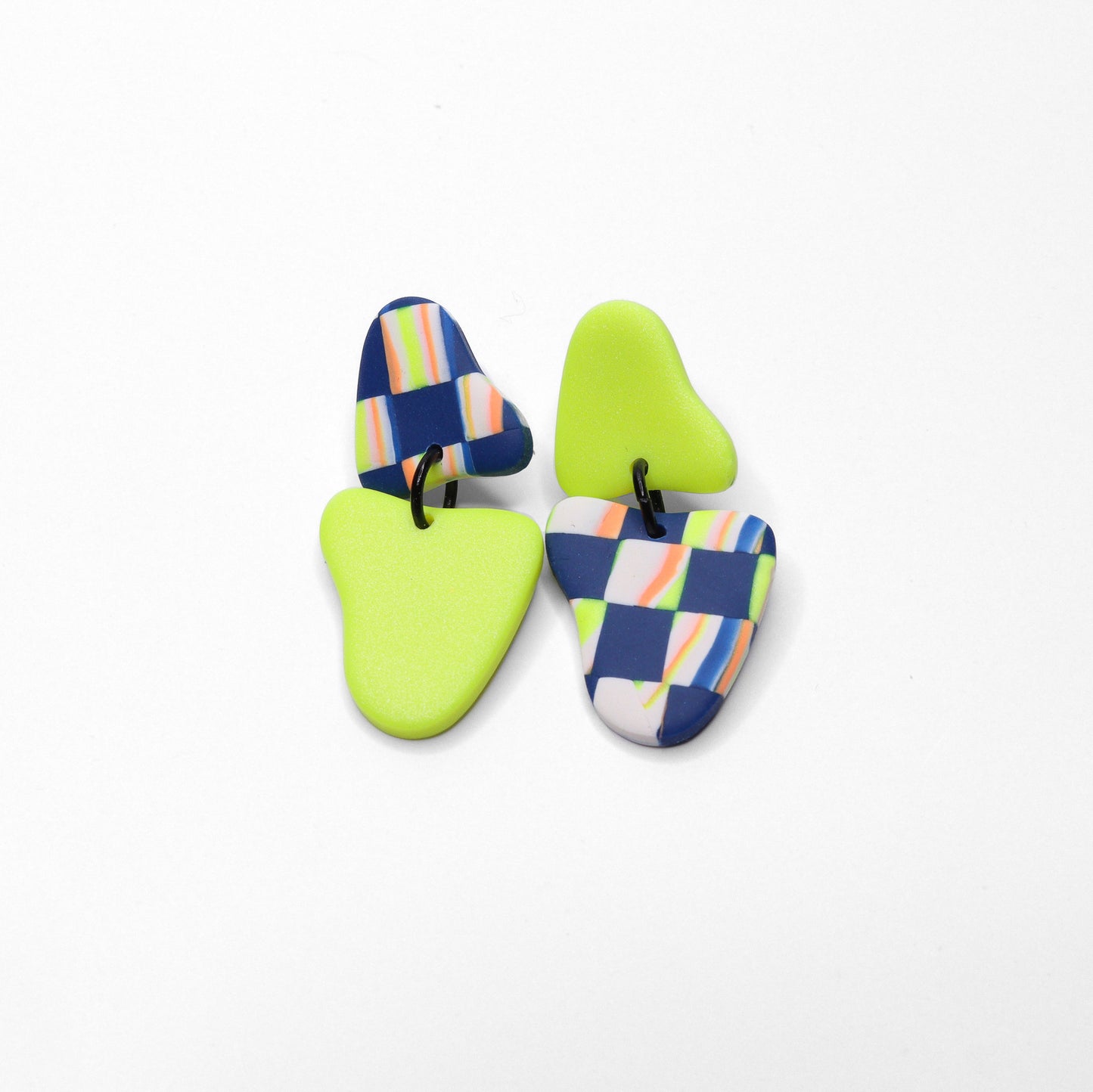 Tilly - Chartreuse & Navy Checkered