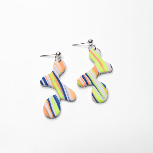 Derren - Peach & Navy Stripes