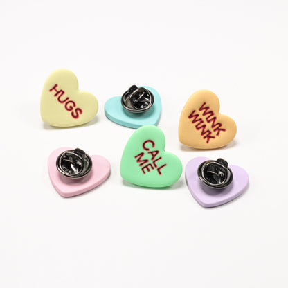 Conversation Heart Pin *Choose Your Color*