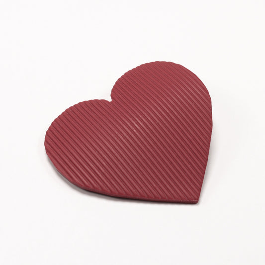 XL Heart Hairclip - Black Cherry