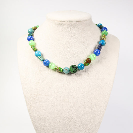 Imperial Jasper & Chrysocolla Necklace