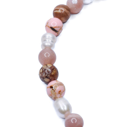 Pink Hematite & Pearl Necklace