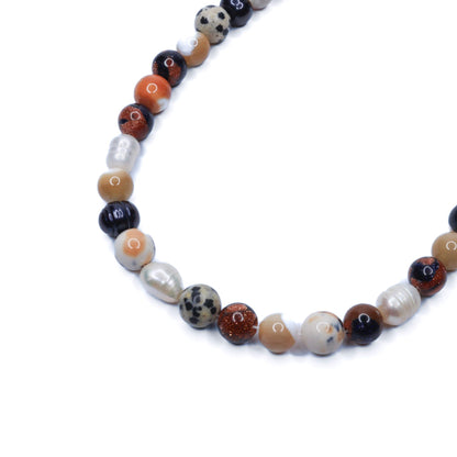 Starry Sandstone & Pearl Necklace