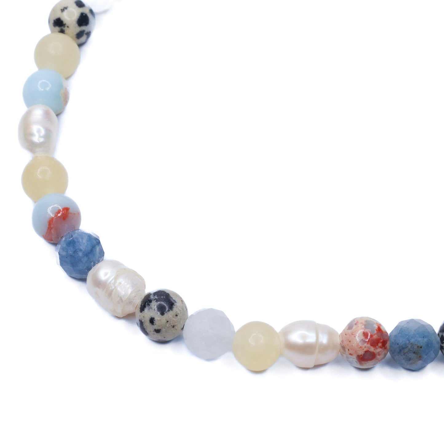 Baby Blue Jasper & Pearl Necklace