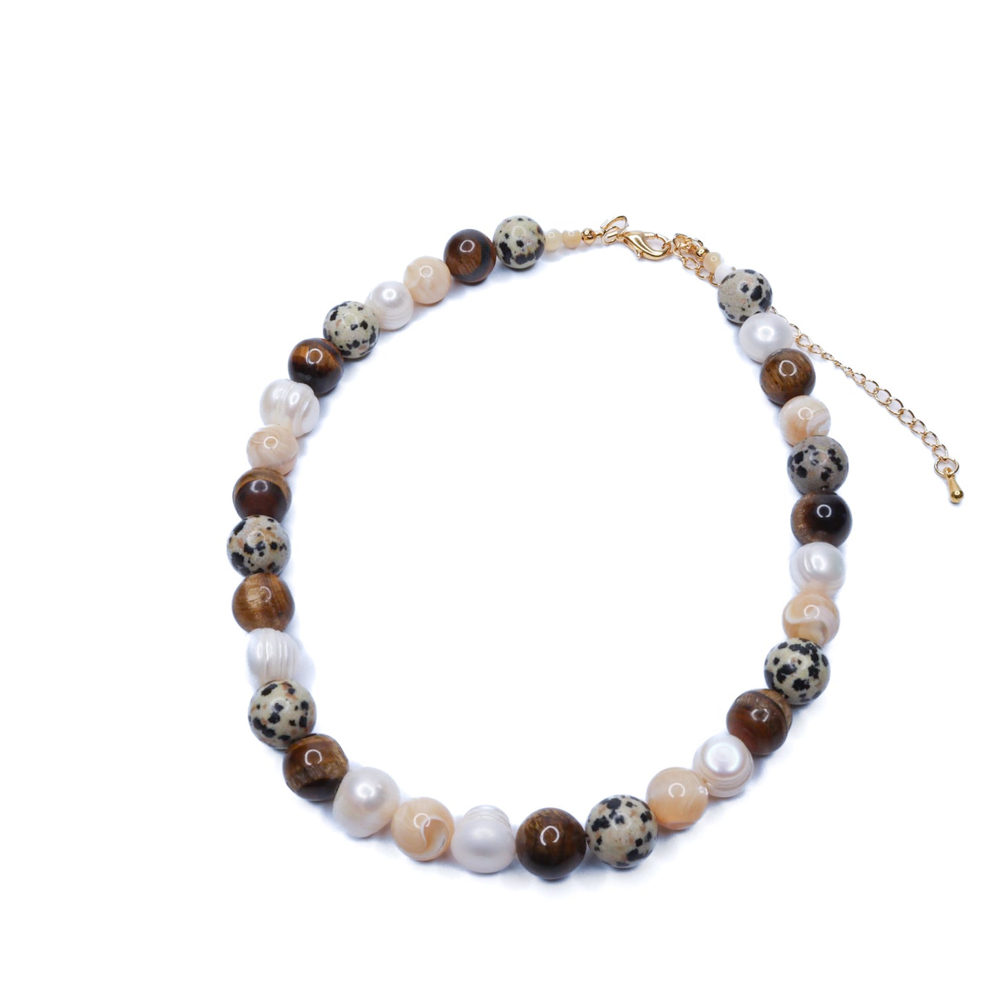 Tiger's Eye & Pearl Necklace