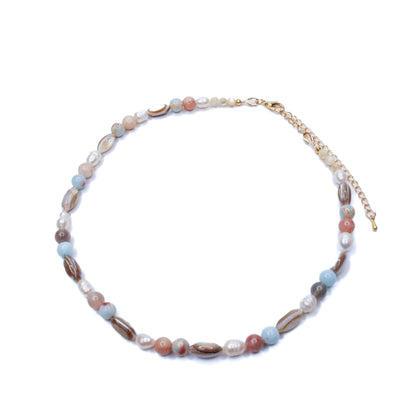 Mixed Gemstone & Pearl Necklace