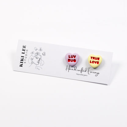 Tiny Conversation Heart Studs
