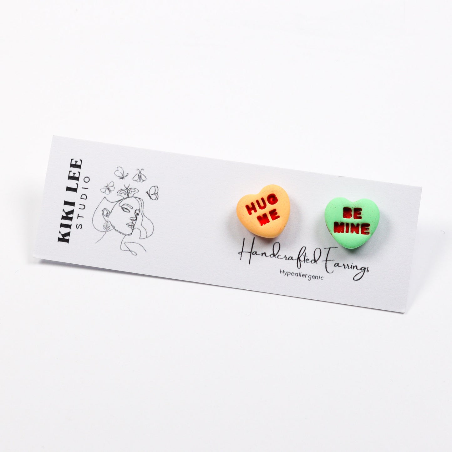 Tiny Conversation Heart Studs