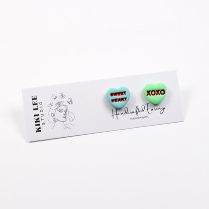 Tiny Conversation Heart Studs