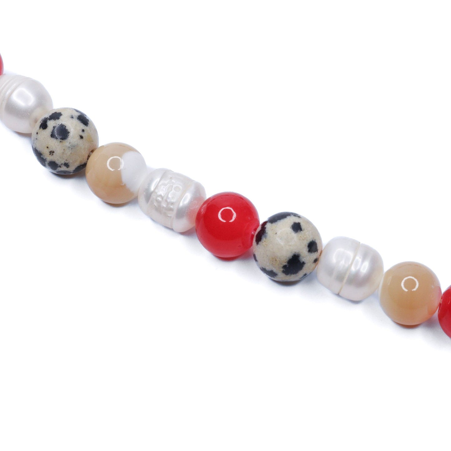 Dalmatian Jasper & Pearl Necklace