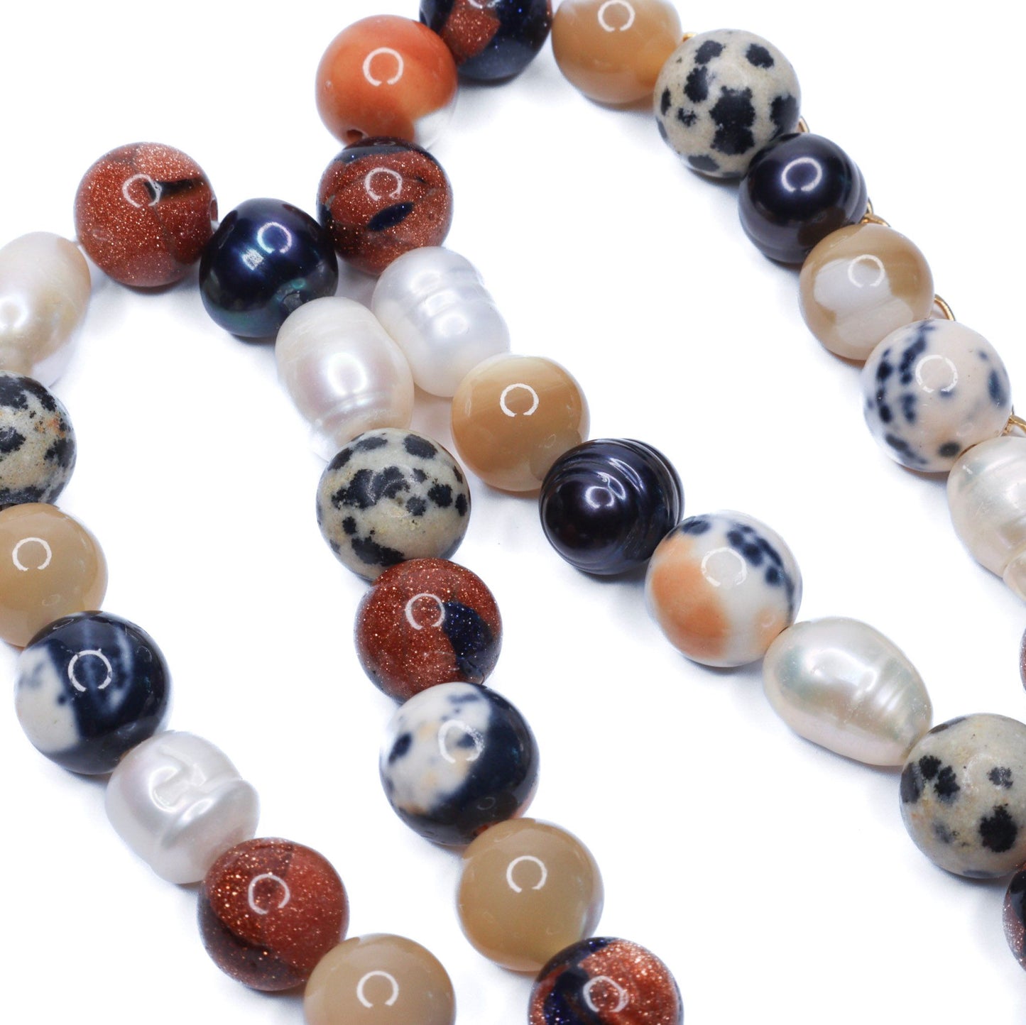 Starry Sandstone & Pearl Necklace