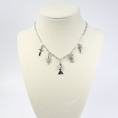 Silver Charm Necklace No 19