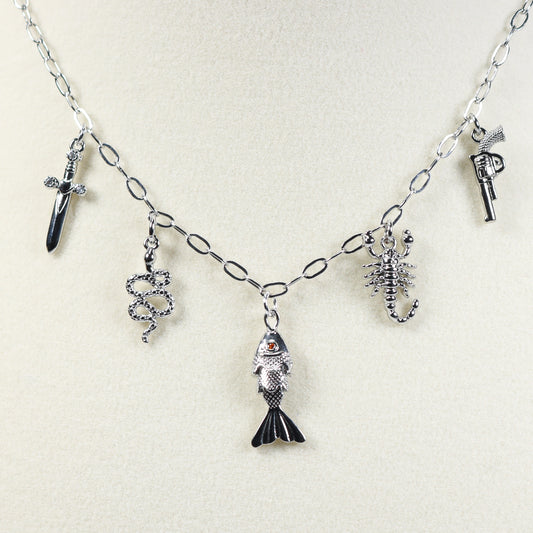 Silver Charm Necklace No 19