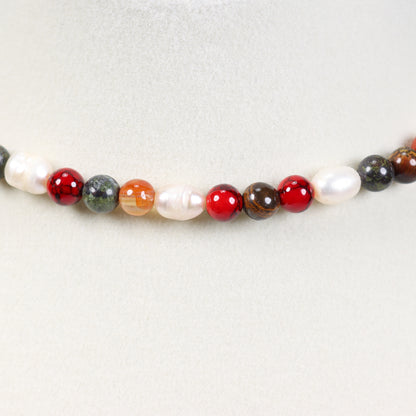 Dragon's Blood, Tigereye, & Agate Necklace