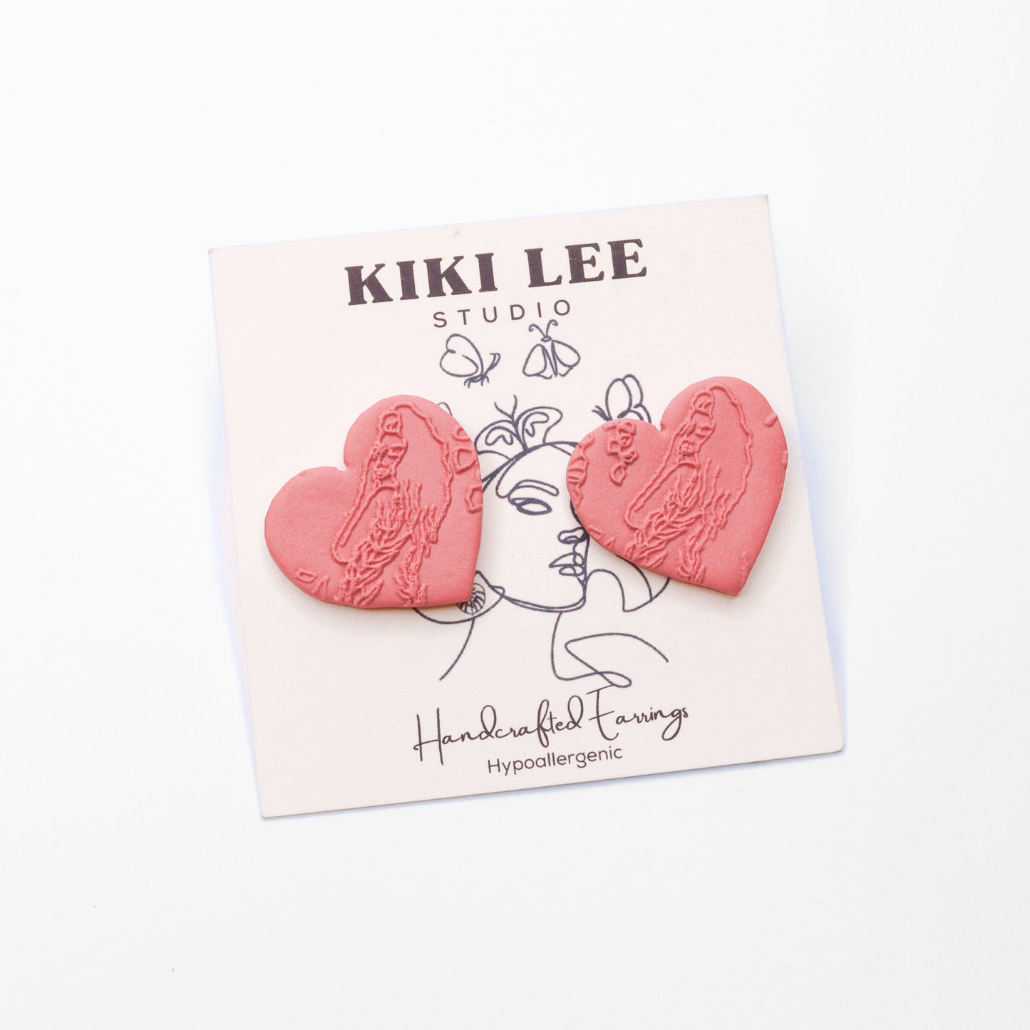 XL Heart Studs - Line Art *Choose your style*