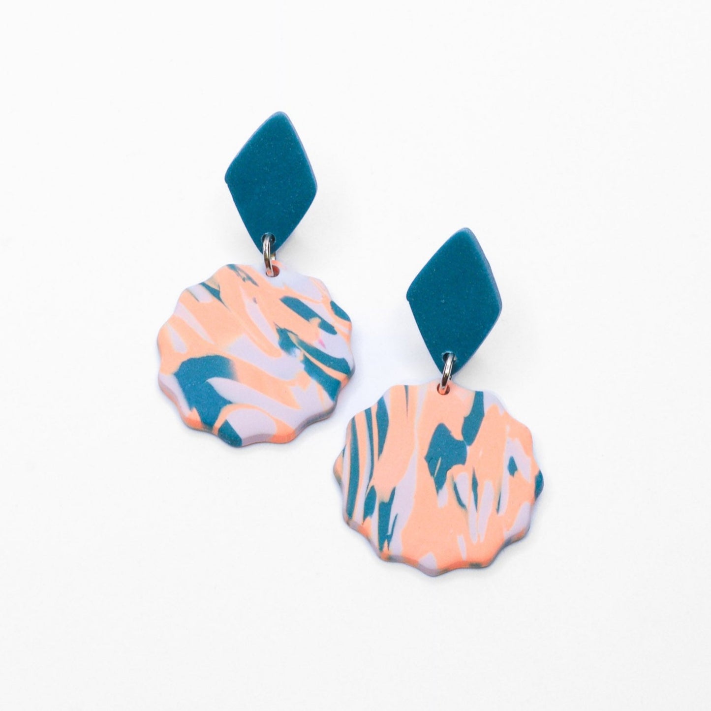 Mia - Peach & Teal Camo