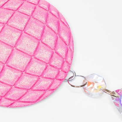 Iridescent Pink Disco Ball Suncatcher
