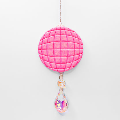 Iridescent Pink Disco Ball Suncatcher