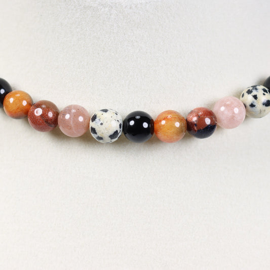 Dalmatian Jasper & Sunstone Necklace