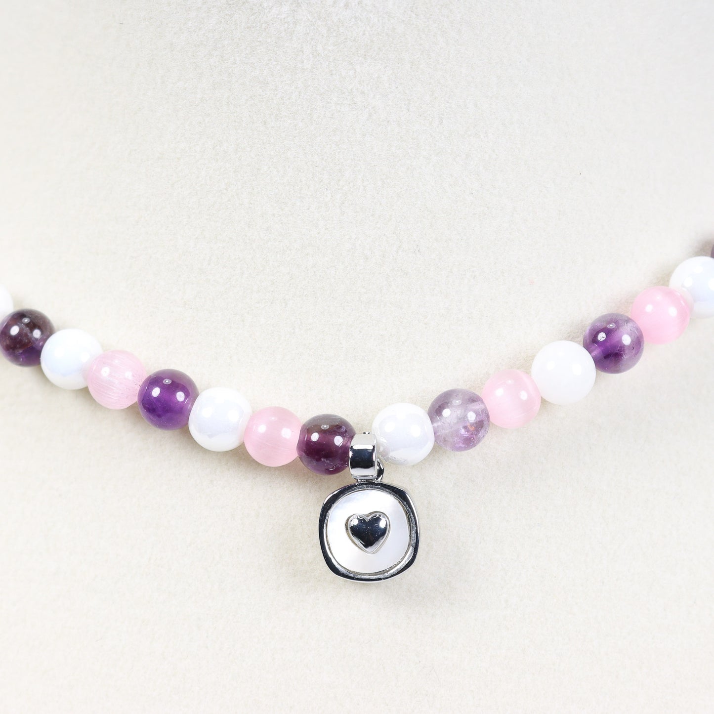 Amethyst & Catseye Necklace