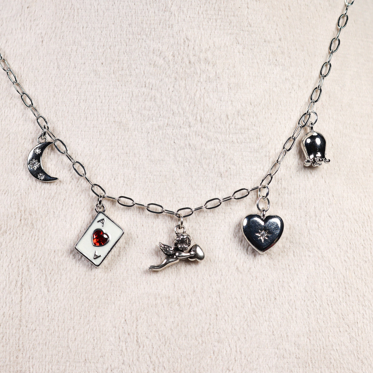 Silver Charm Necklace No 28