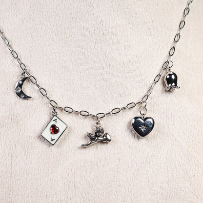 Silver Charm Necklace No 28