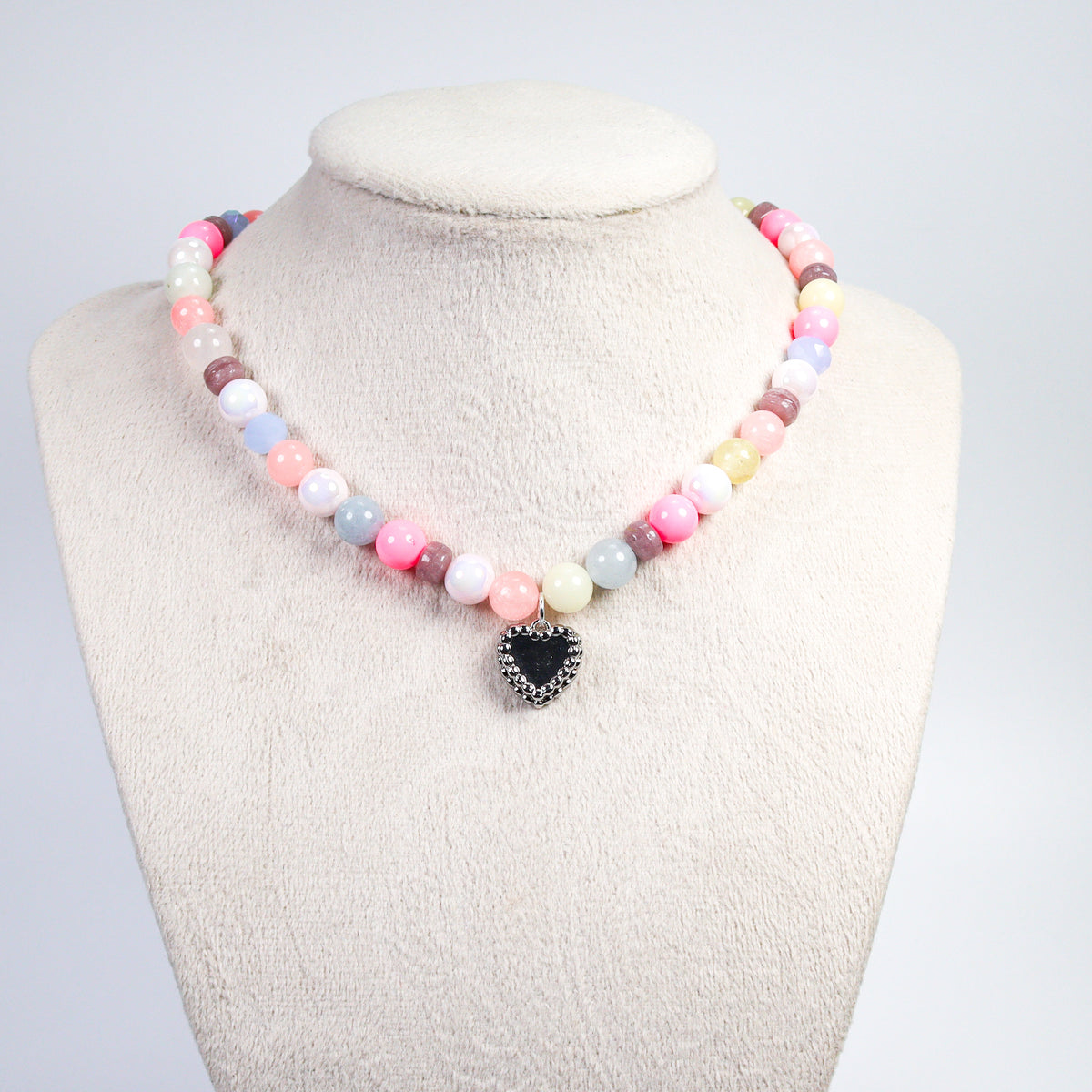 Pastel Jade Beaded Necklace