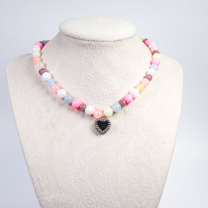 Pastel Jade Beaded Necklace