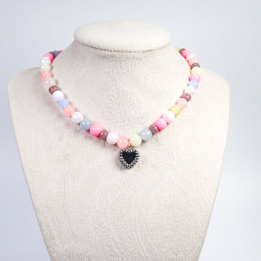 Pastel Jade Beaded Necklace