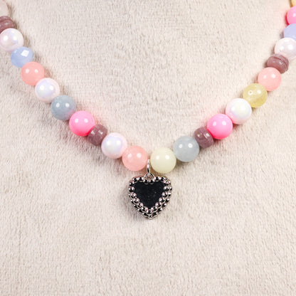 Pastel Jade Beaded Necklace