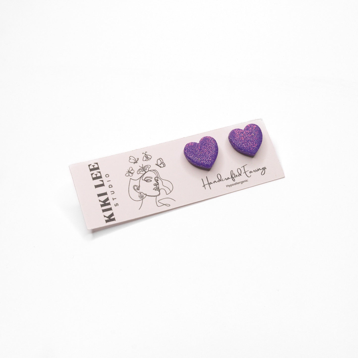 Grape Glitter Studs *Choose Your Style*